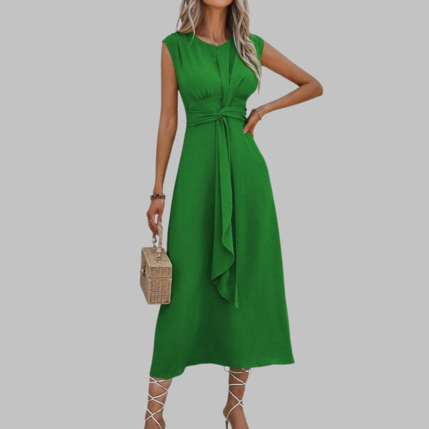 Seraphina – Elegant Sleeveless Round Neck Maxi Dress