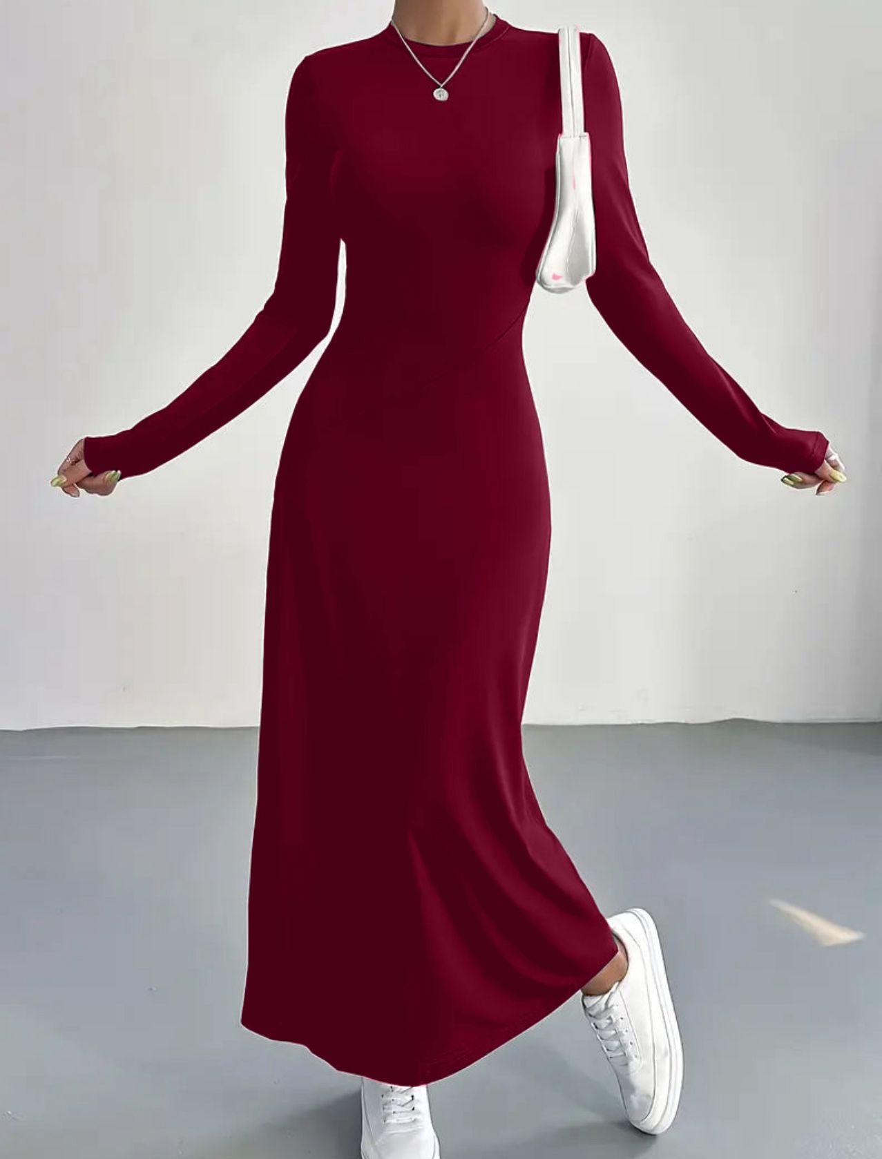 Selena | Sleek Long-Sleeve Maxi Dress