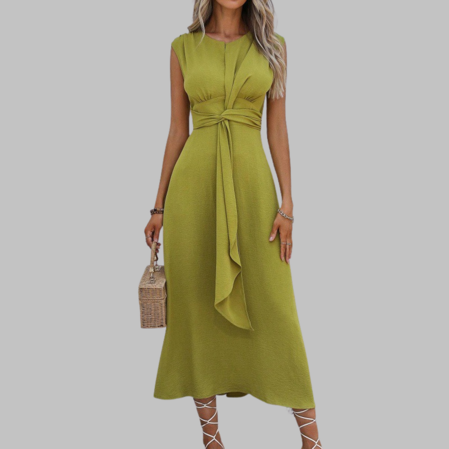 Seraphina – Elegant Sleeveless Round Neck Maxi Dress