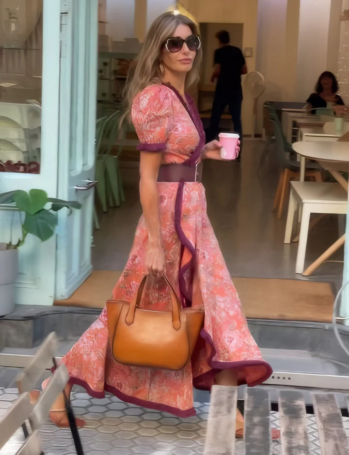 Rosalie Quinn | Elegant Pink Maxi Dress