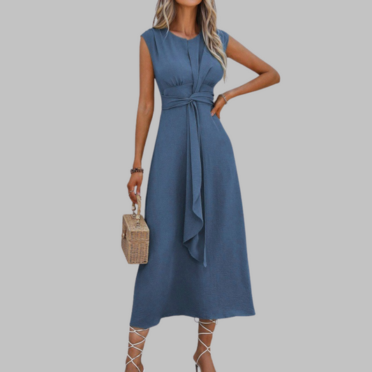 Seraphina – Elegant Sleeveless Round Neck Maxi Dress
