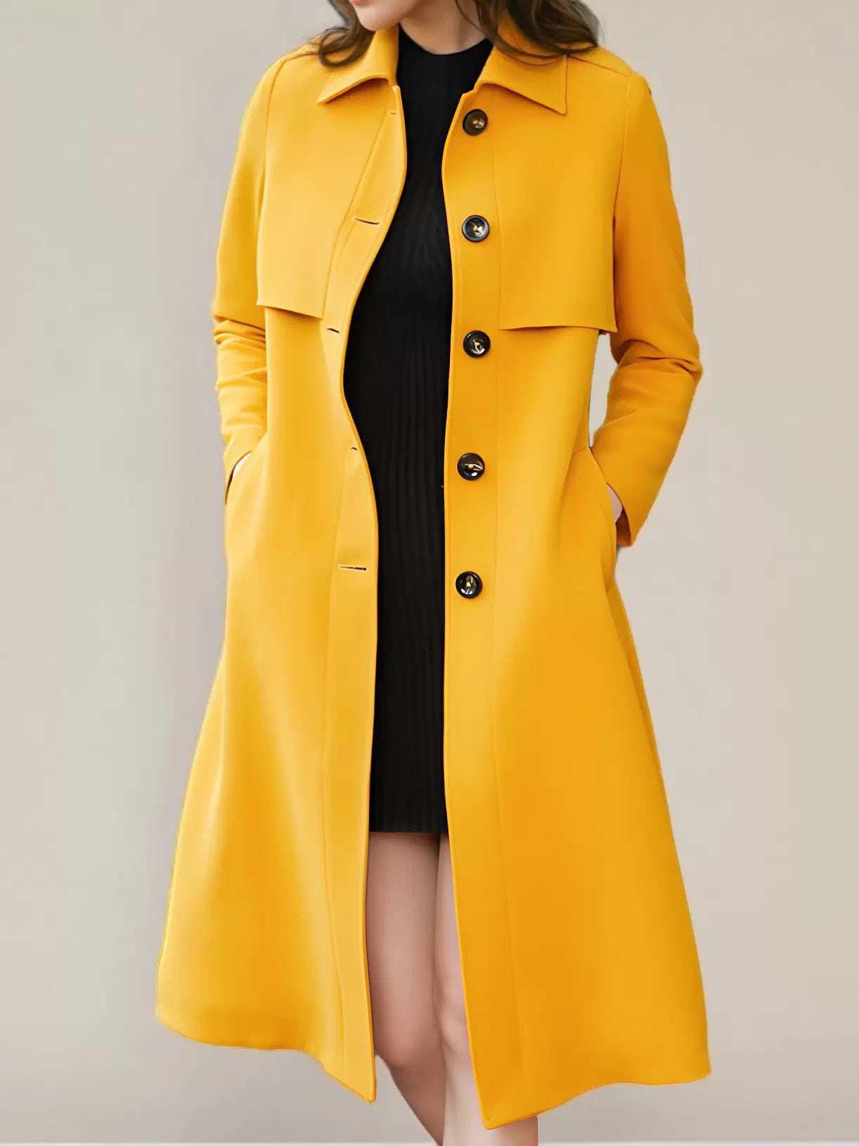 Maxim Turndown Collar Trench Coat