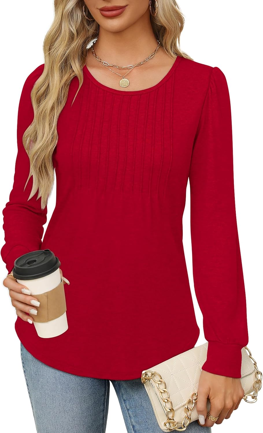 Bonnie | Pleated Shirt with Long Sleeves