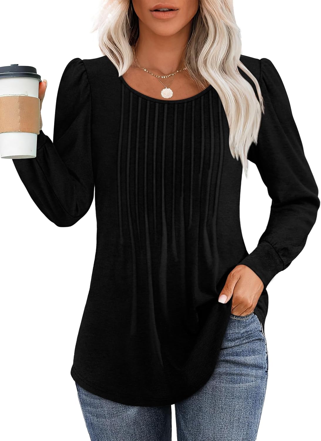 Bonnie | Pleated Shirt with Long Sleeves