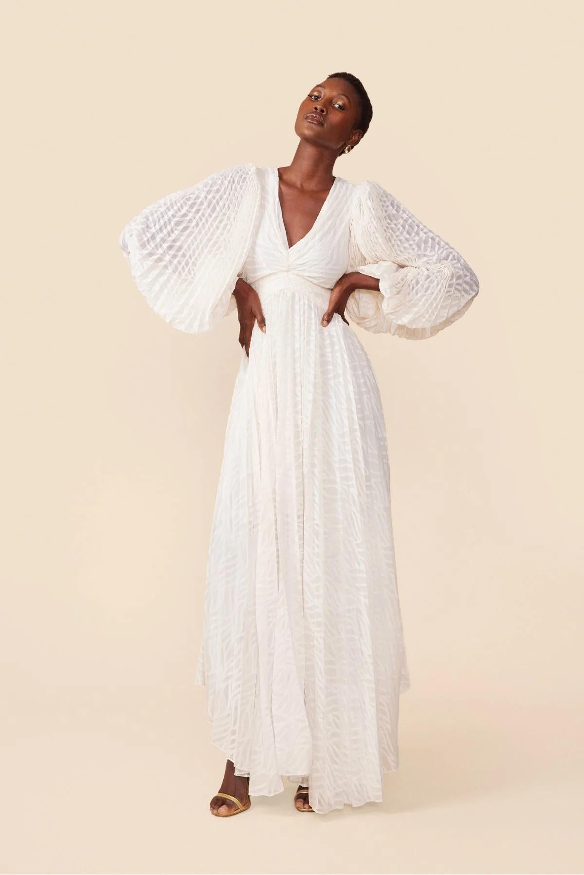 Elsa | Cream Maxi Dress by Allegory