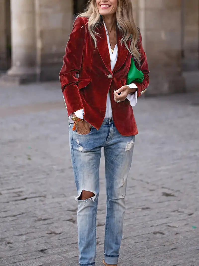 Faith | Elegant velvet blazer