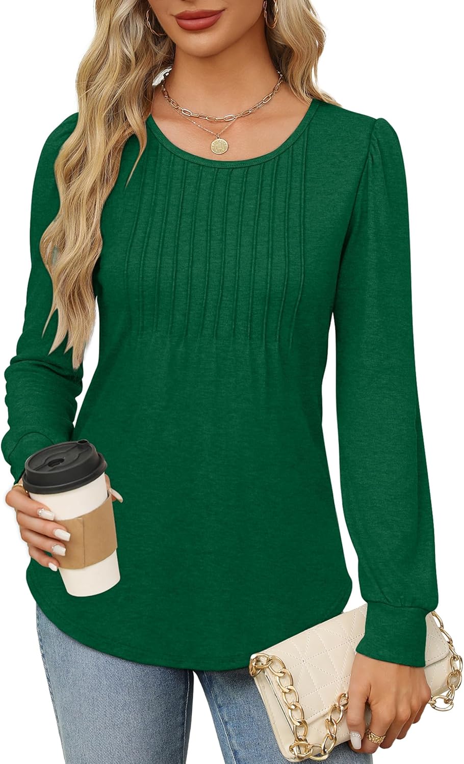 Bonnie | Pleated Shirt with Long Sleeves
