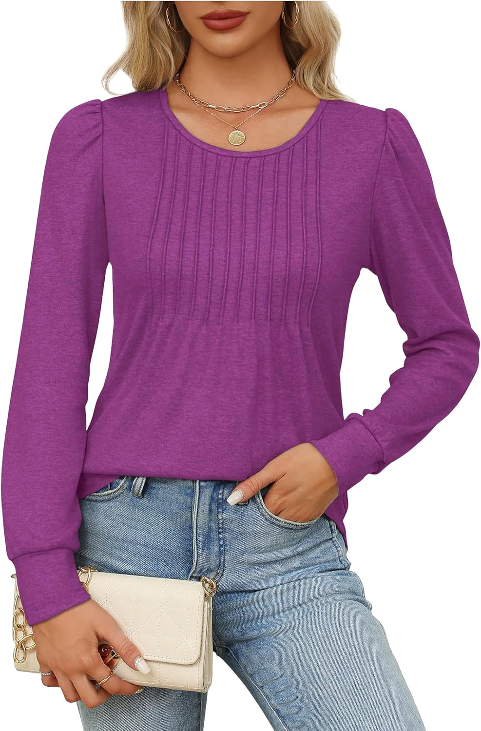 Bonnie | Pleated Shirt with Long Sleeves