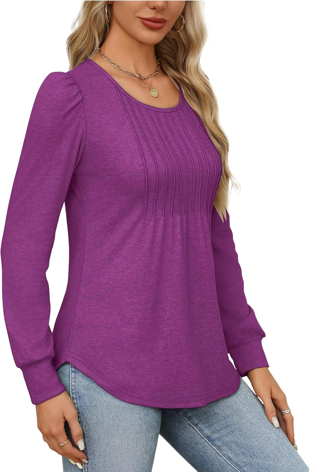 Bonnie | Pleated Shirt with Long Sleeves