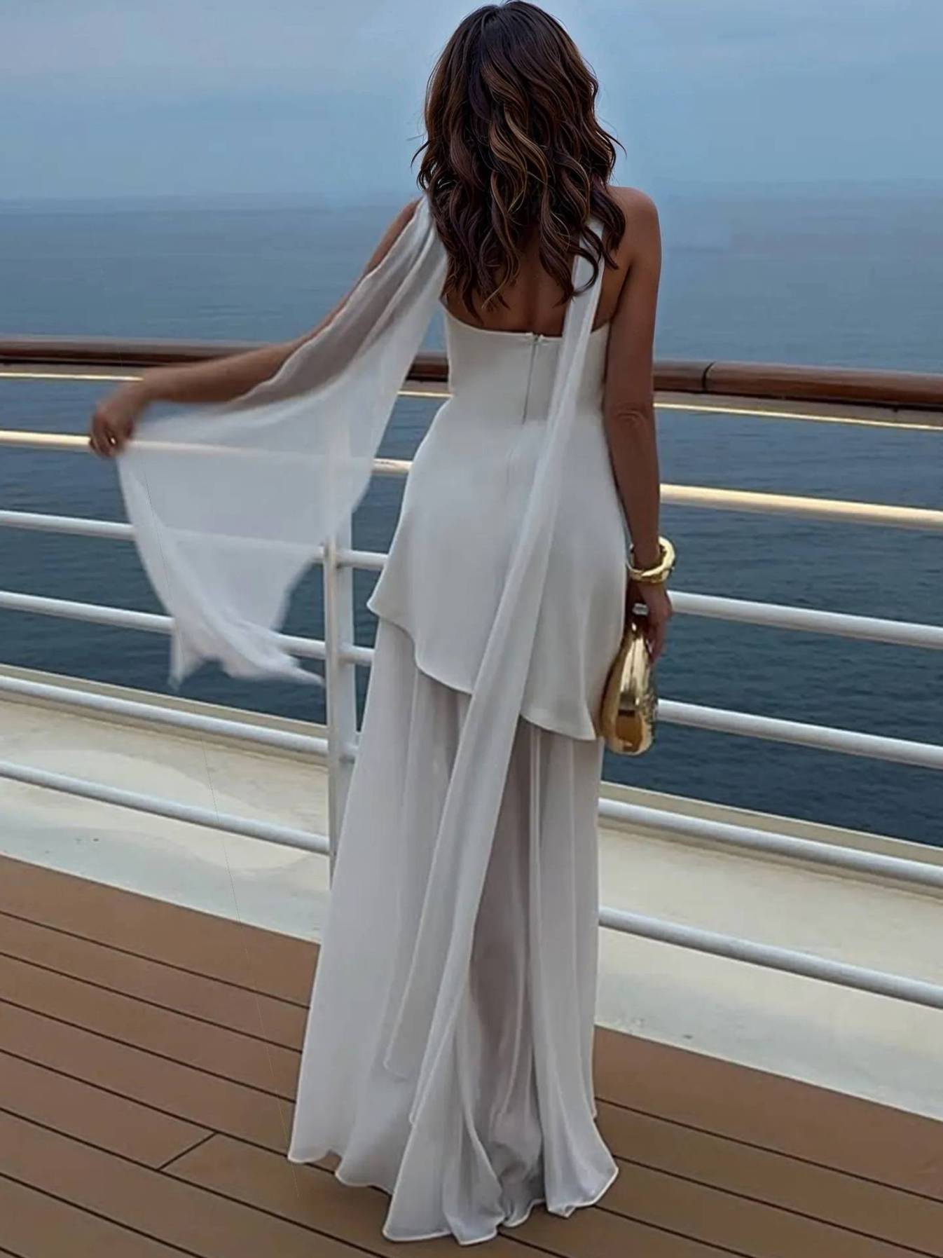 Isla | Chic Spliced Tube Dress & Scarf Set