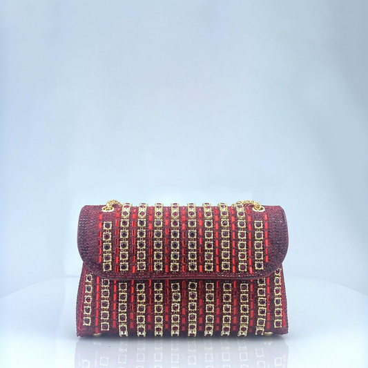 Ariane – Chic Chain Colored Diamond Shoulder Bag