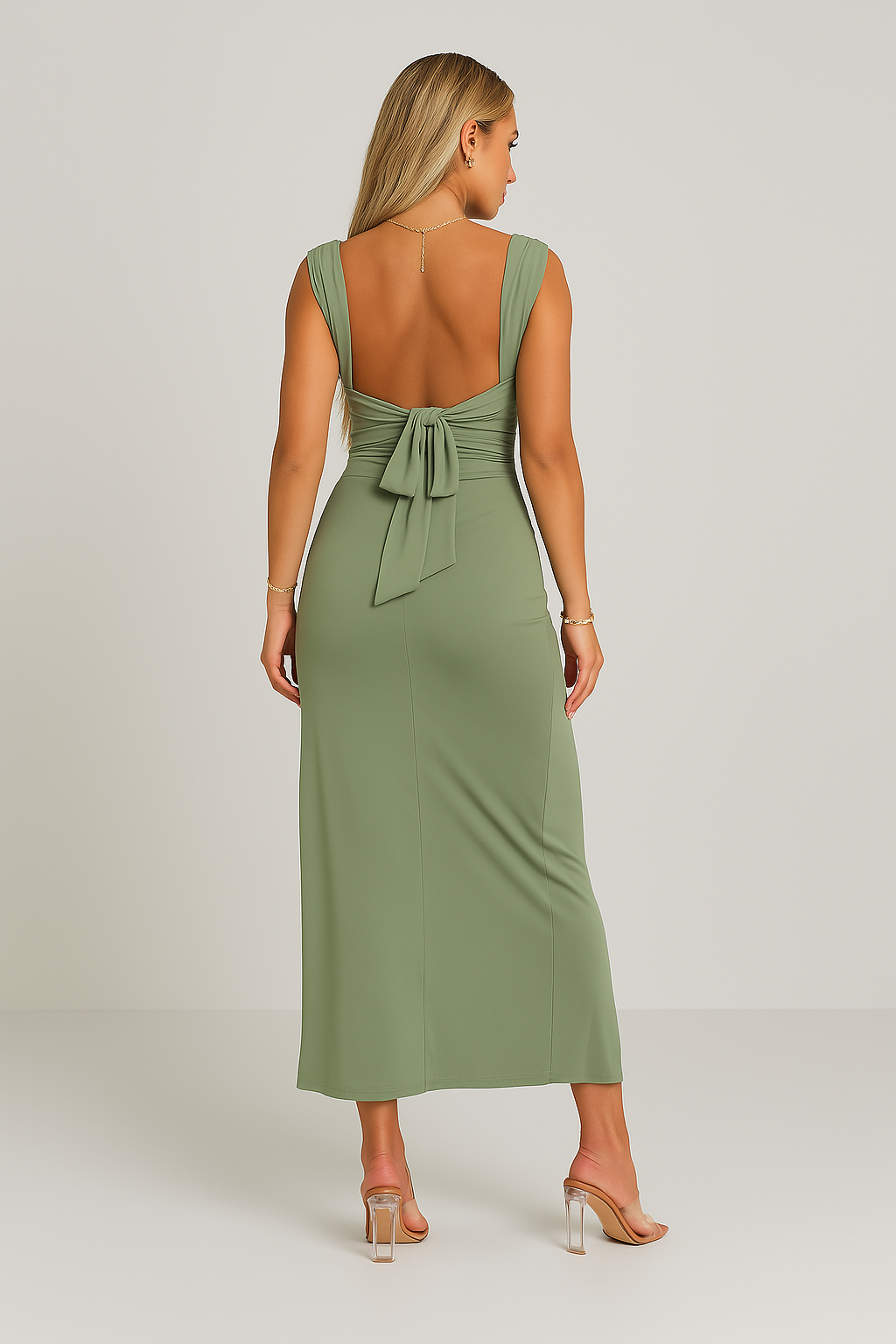 Isabelle | Elegant Midi Dress with Side Slit