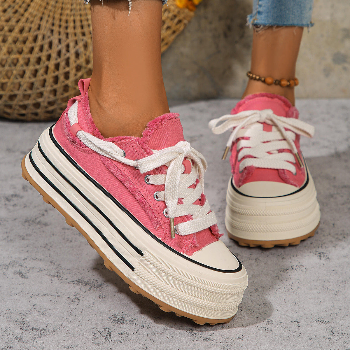 Luna West | Fringed Platform Sneaker
