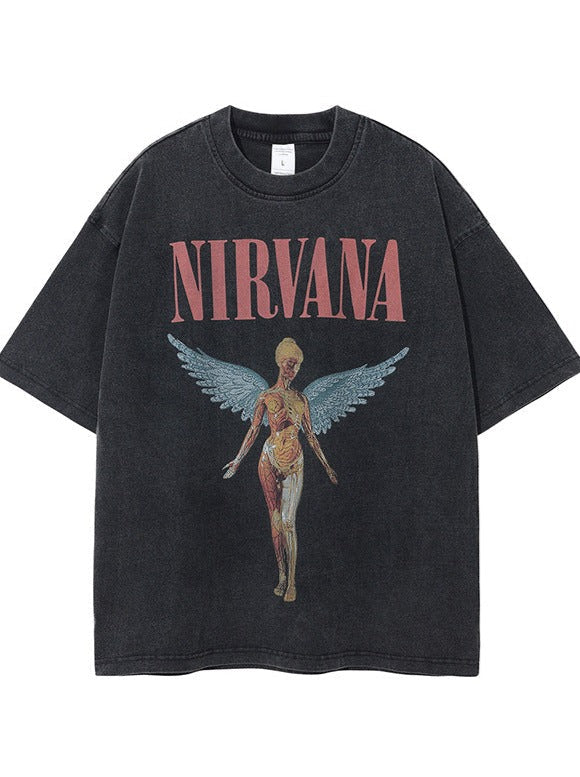 Nirvana - Washed Rock Band Shirt