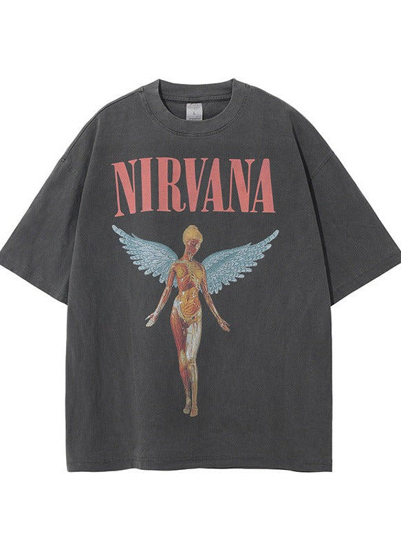 Nirvana - Washed Rock Band Shirt