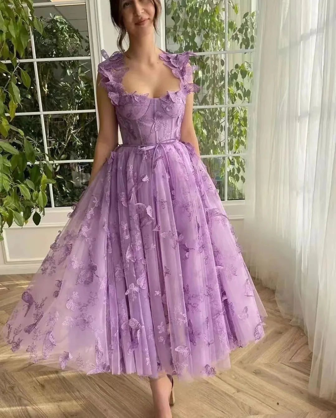 Amelia | Butterfly Sage Prom Gown