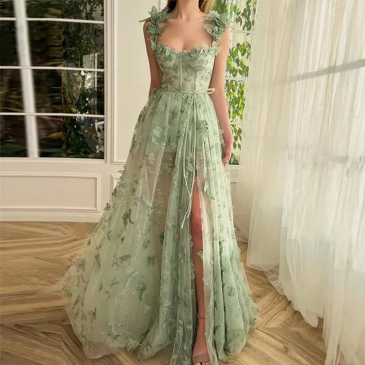 Amelia | Butterfly Sage Prom Gown