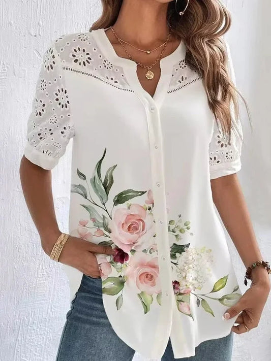 Sophia | Elegant Short-Sleeved Shirt