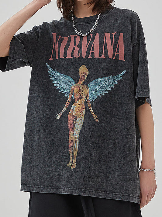 Nirvana - Washed Rock Band Shirt