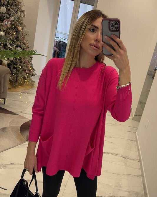 Abigail | Oversized Long Sleeve Pocket Tunic