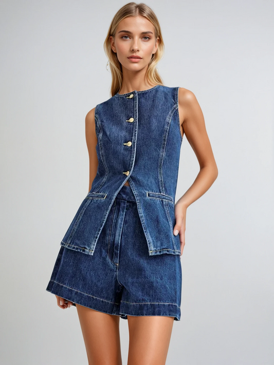 LINNEA | DENIM TWO-PIECE SET