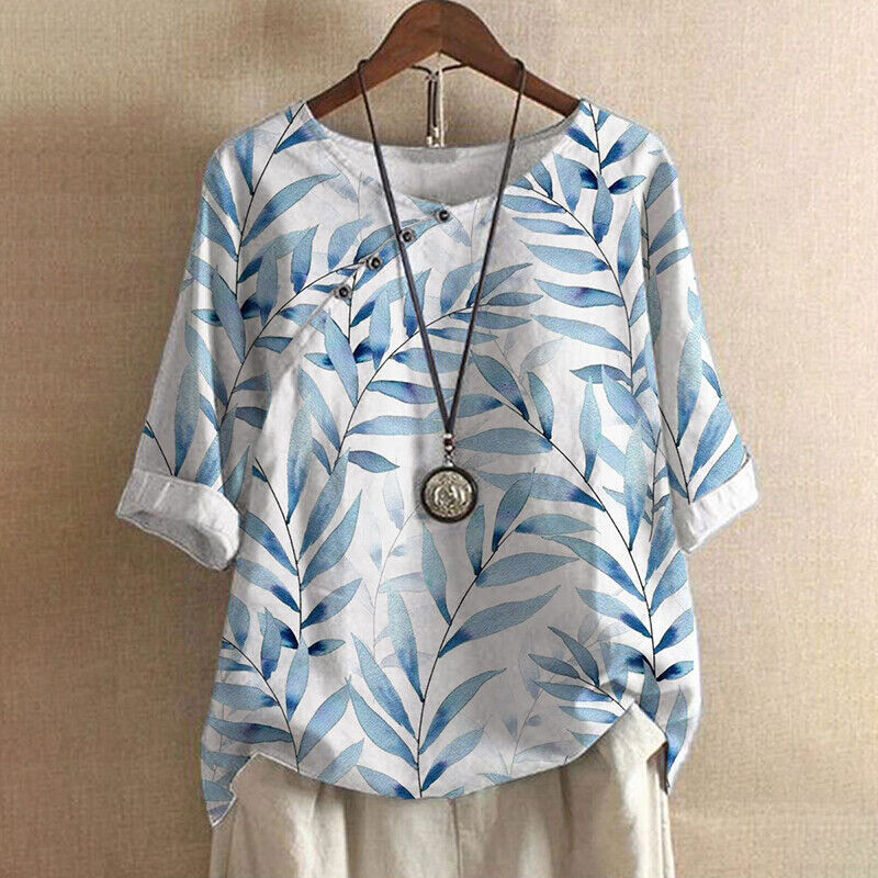 Ivy – Leaf Print Blouse