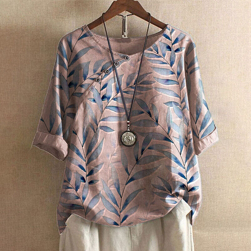 Ivy – Leaf Print Blouse