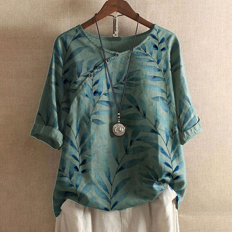 Ivy – Leaf Print Blouse