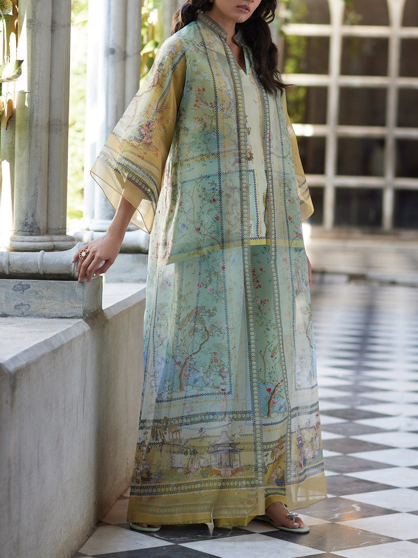 Isavina – Printed Trumpet Sleeve Two-Piece Set
