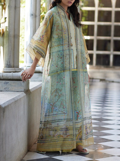 Isavina – Printed Trumpet Sleeve Two-Piece Set