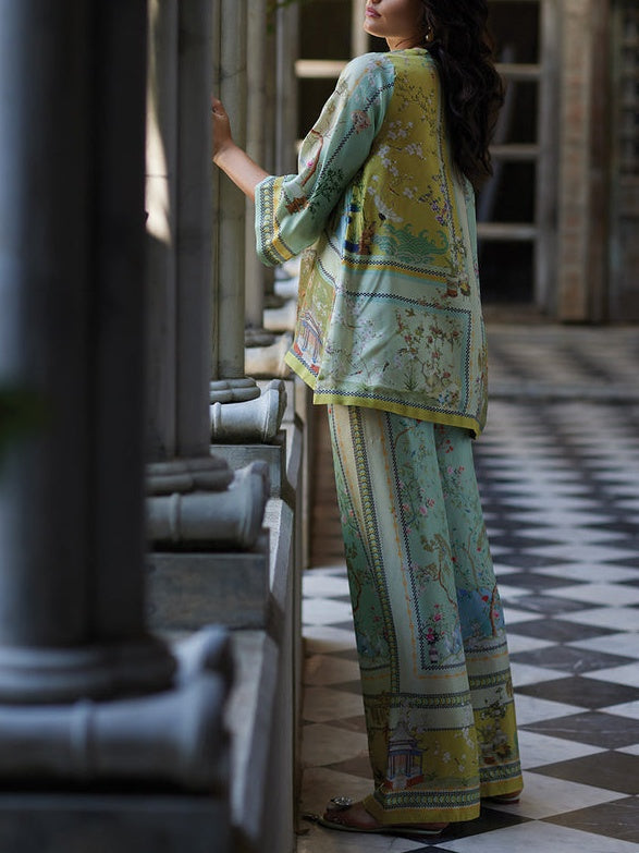 Isavina – Printed Trumpet Sleeve Two-Piece Set