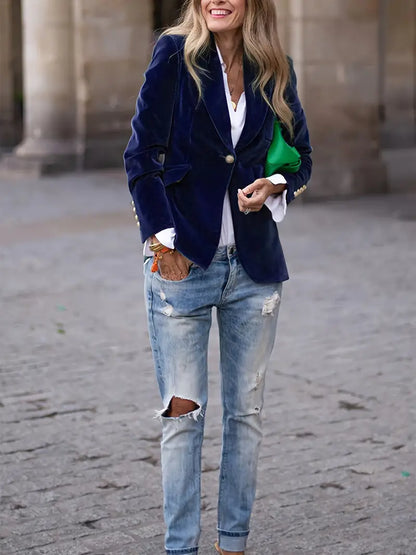Faith | Elegant velvet blazer