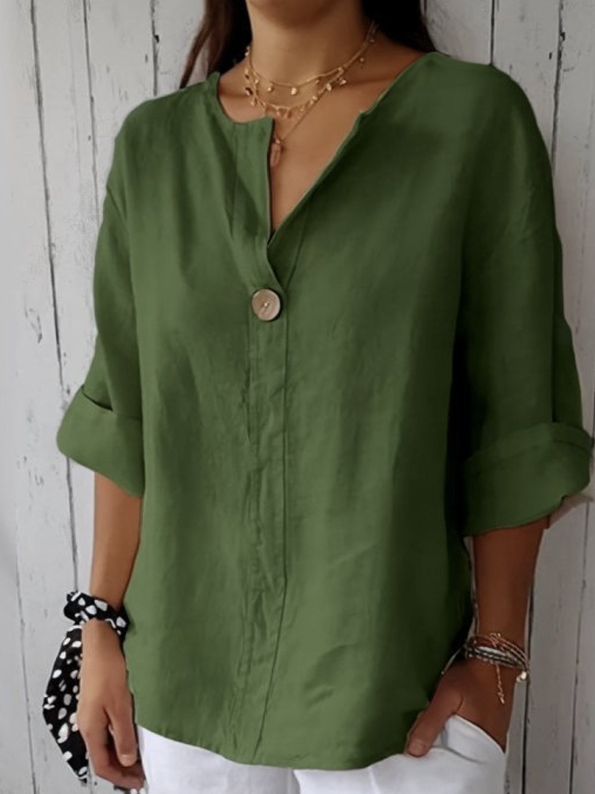 Betty - Casual V-Neck Blouse