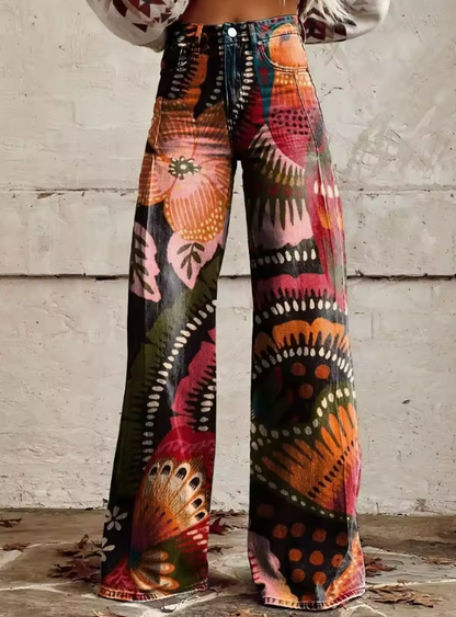 Ashley - Printed Wide-Leg Pants