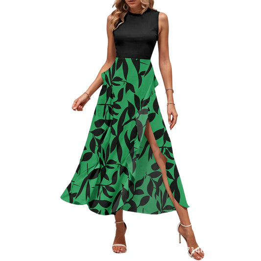 Daisy Monroe | Sleeveless Summer Floral Ruffle Dress