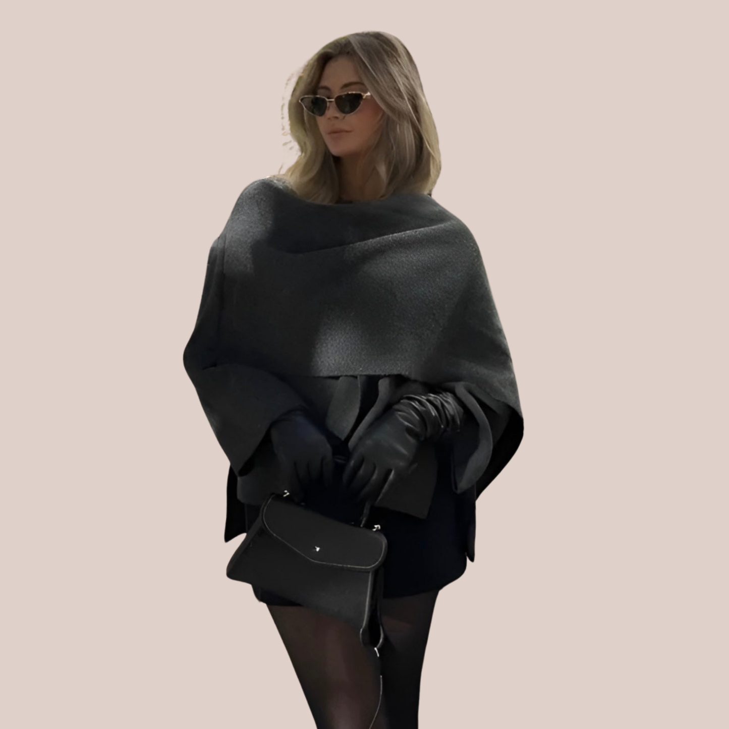 ELIF | Draped Cape Coat