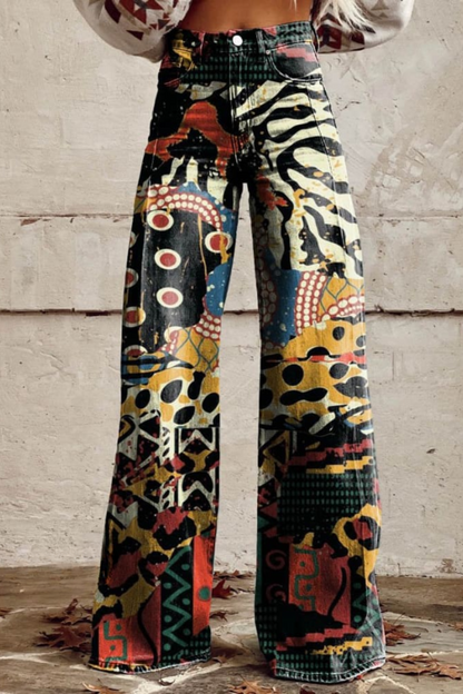 Ashley - Printed Wide-Leg Pants