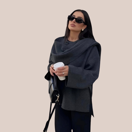 ELIF | Draped Cape Coat