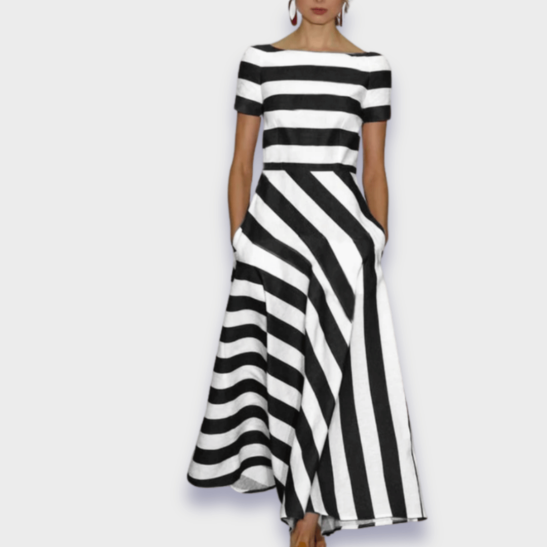 Amara Quinn | Handmade Striped Maxi Dress