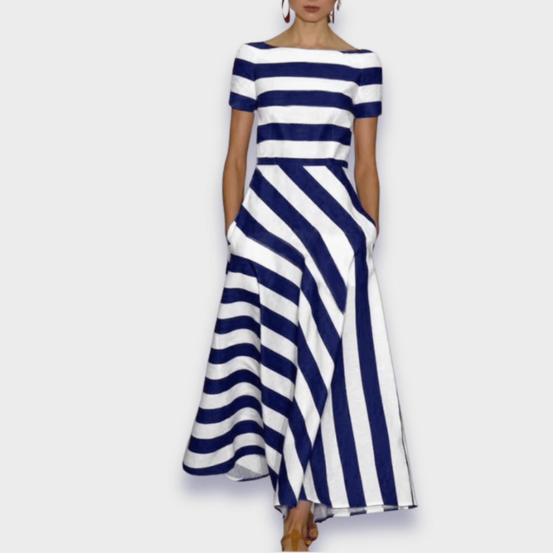 Amara Quinn | Handmade Striped Maxi Dress