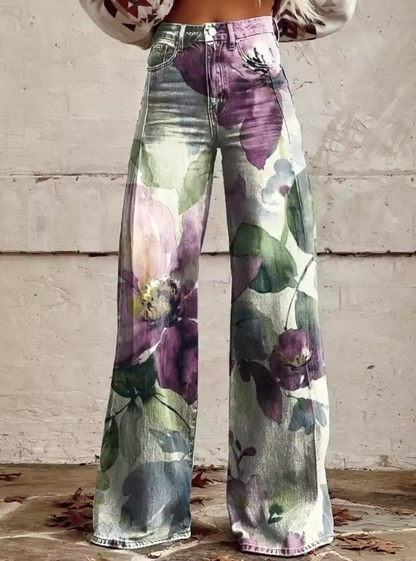 Ashley - Printed Wide-Leg Pants