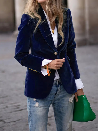 Fallon | Elegant Velvet Blazer