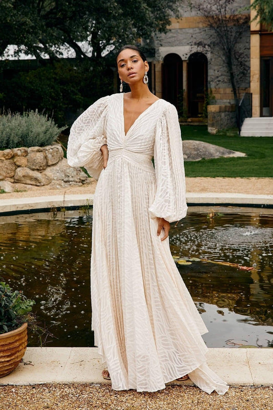 Elsa | Cream Maxi Dress by Allegory