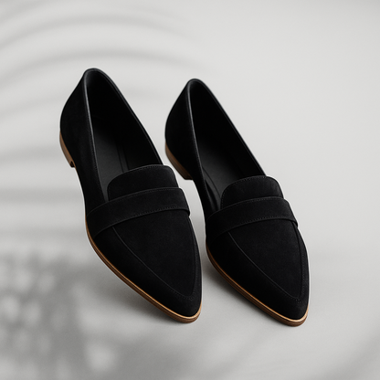 Elira | Suede Pointed-Toe Loafers