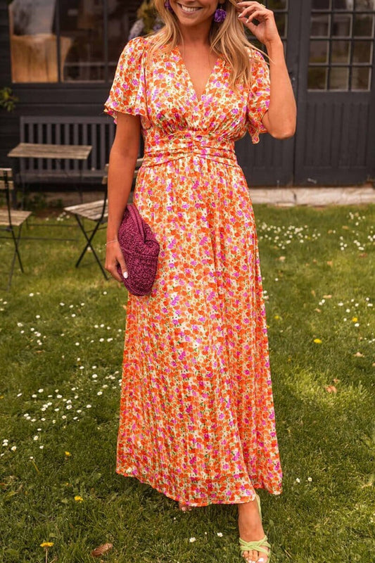 Evelyn Rose | Elegant V-Neck Maxi Dress