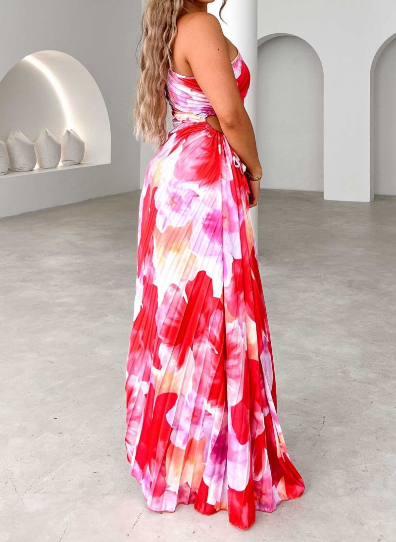 Adeline – Pleated One-Shoulder Summer Dress