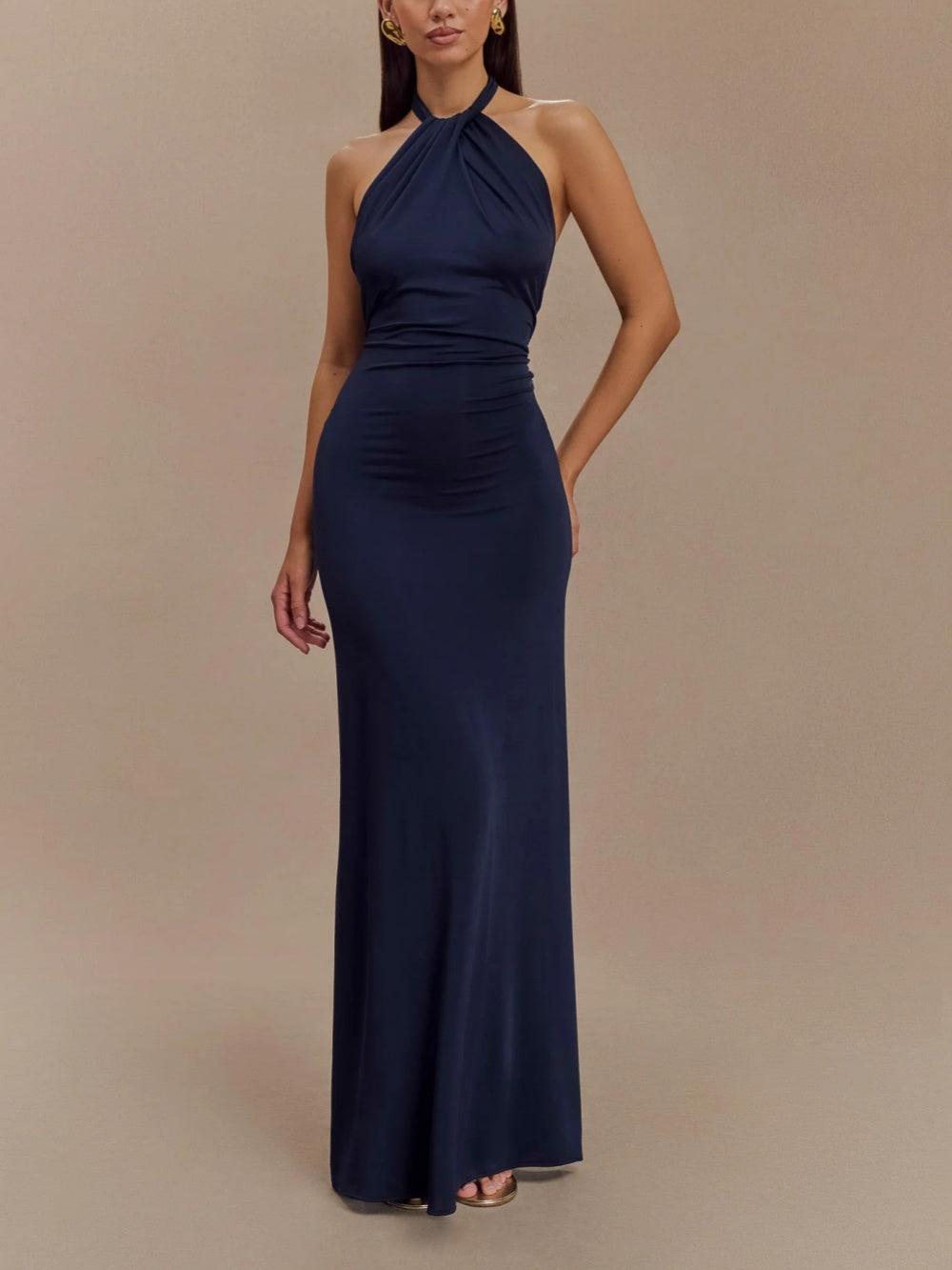 Selene – Slinky Halter Maxi Dress