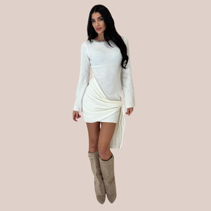 ALENA | Knitted Wrap Mini Dress