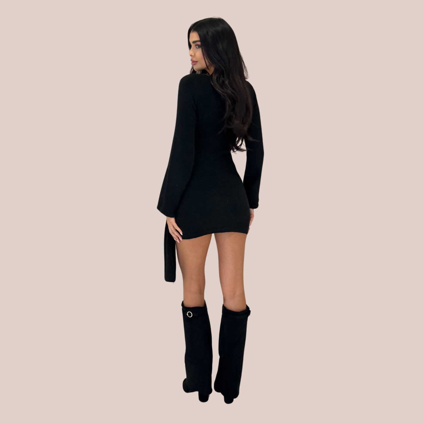 ALENA | Knitted Wrap Mini Dress