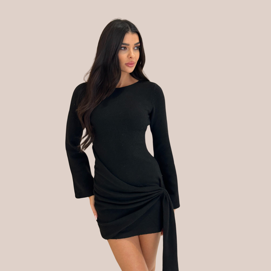 ALENA | Knitted Wrap Mini Dress